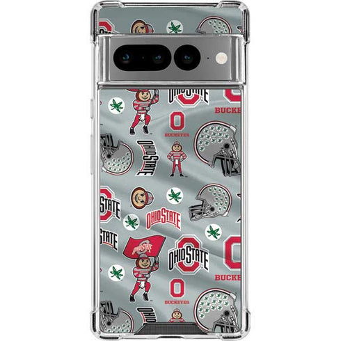 Ohio State University Pattern Google Pixel 7 Pro Clear Case
